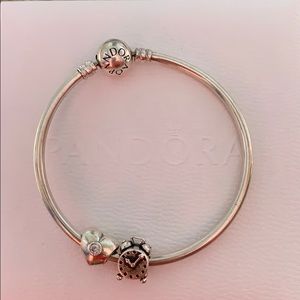 Pandora Bangle with two charms